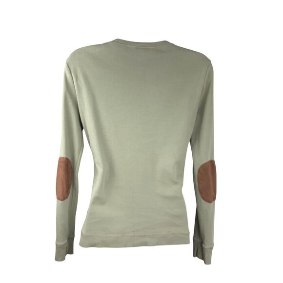 Lauren Ralph Lauren patch elbows  men’s cotton top armygreen long sleeves unisex - Picture 2 of 6